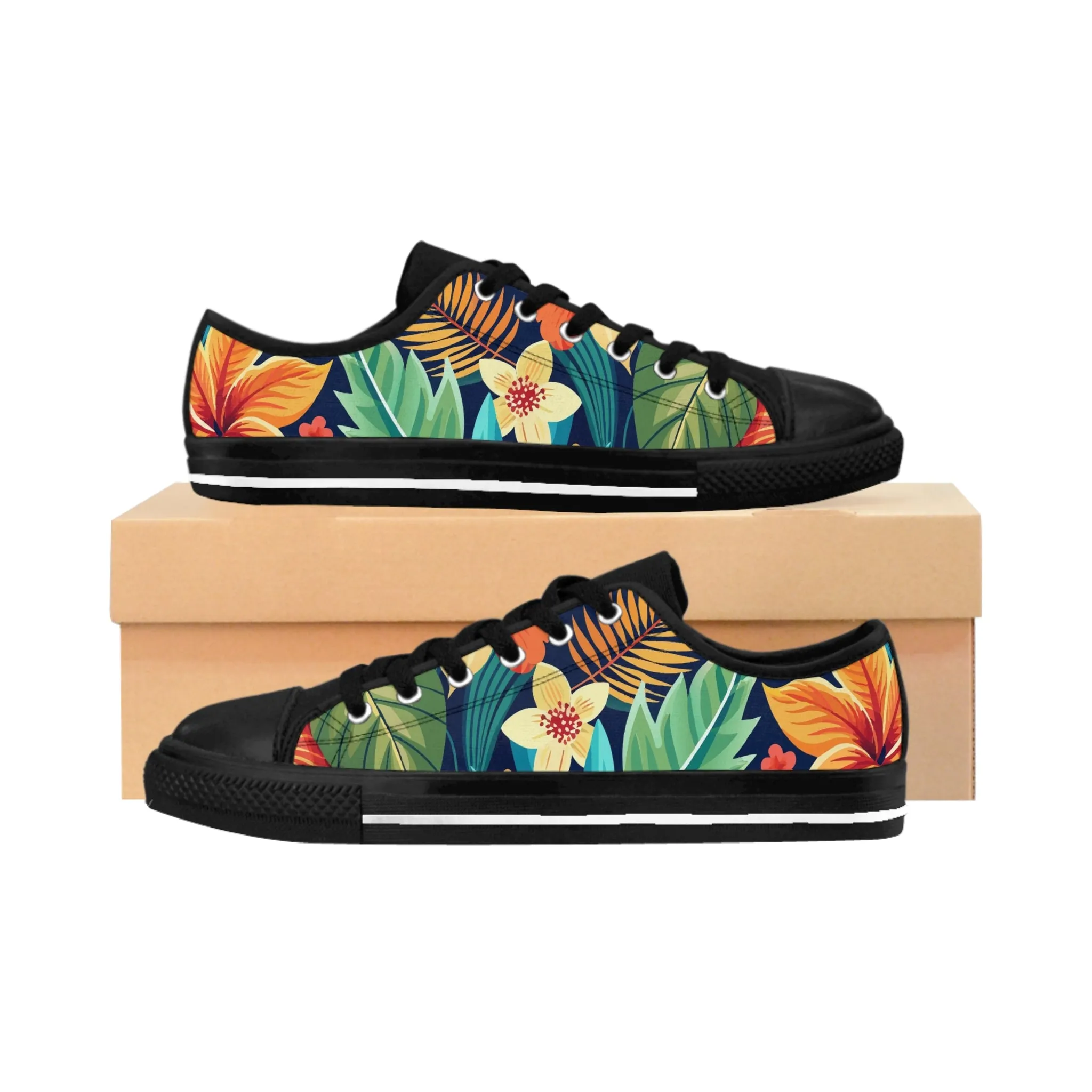 Abstract Colorful Plants Men's Sneakers