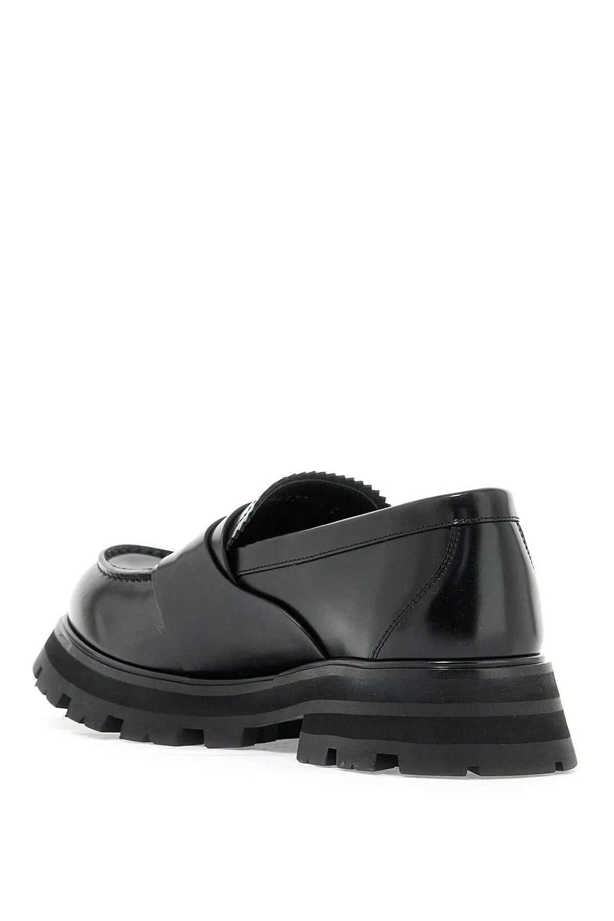 Alexander Mcqueen Brushed Leather Wander Loafers For