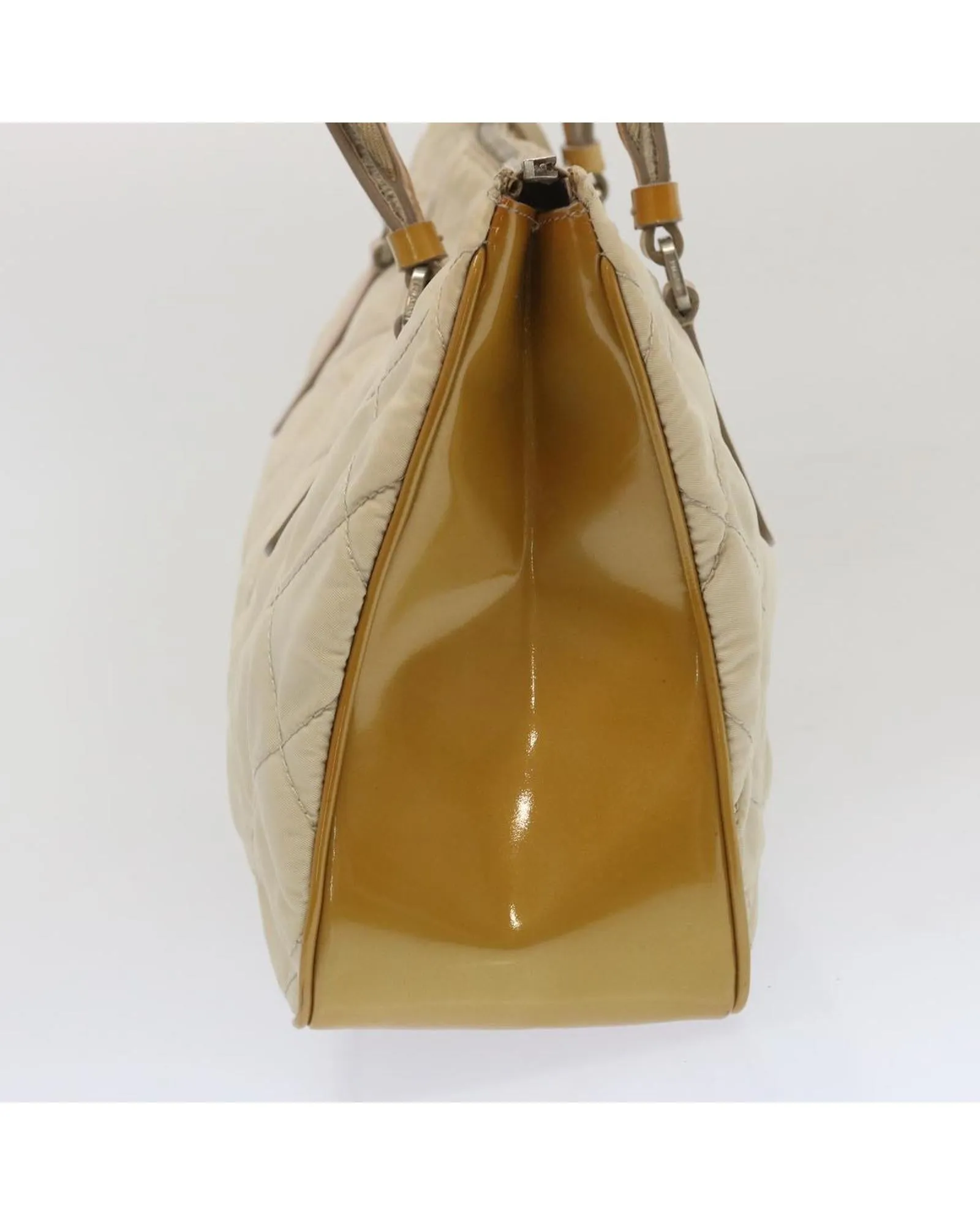 Authentic Cream Nylon Hand Bag by Prada