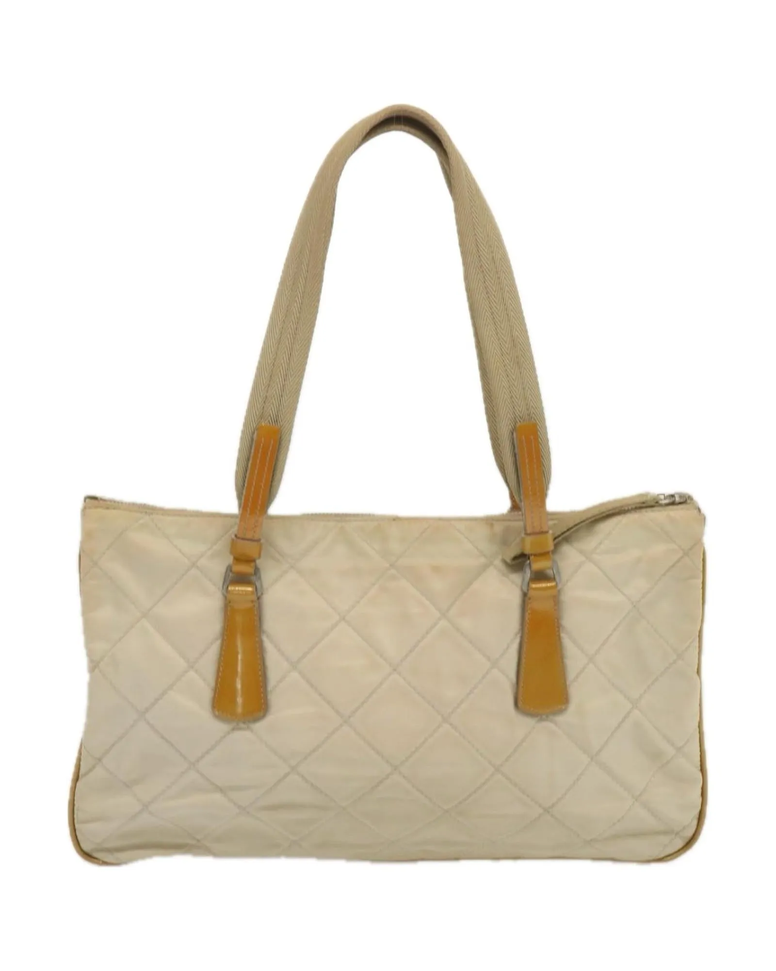 Authentic Cream Nylon Hand Bag by Prada