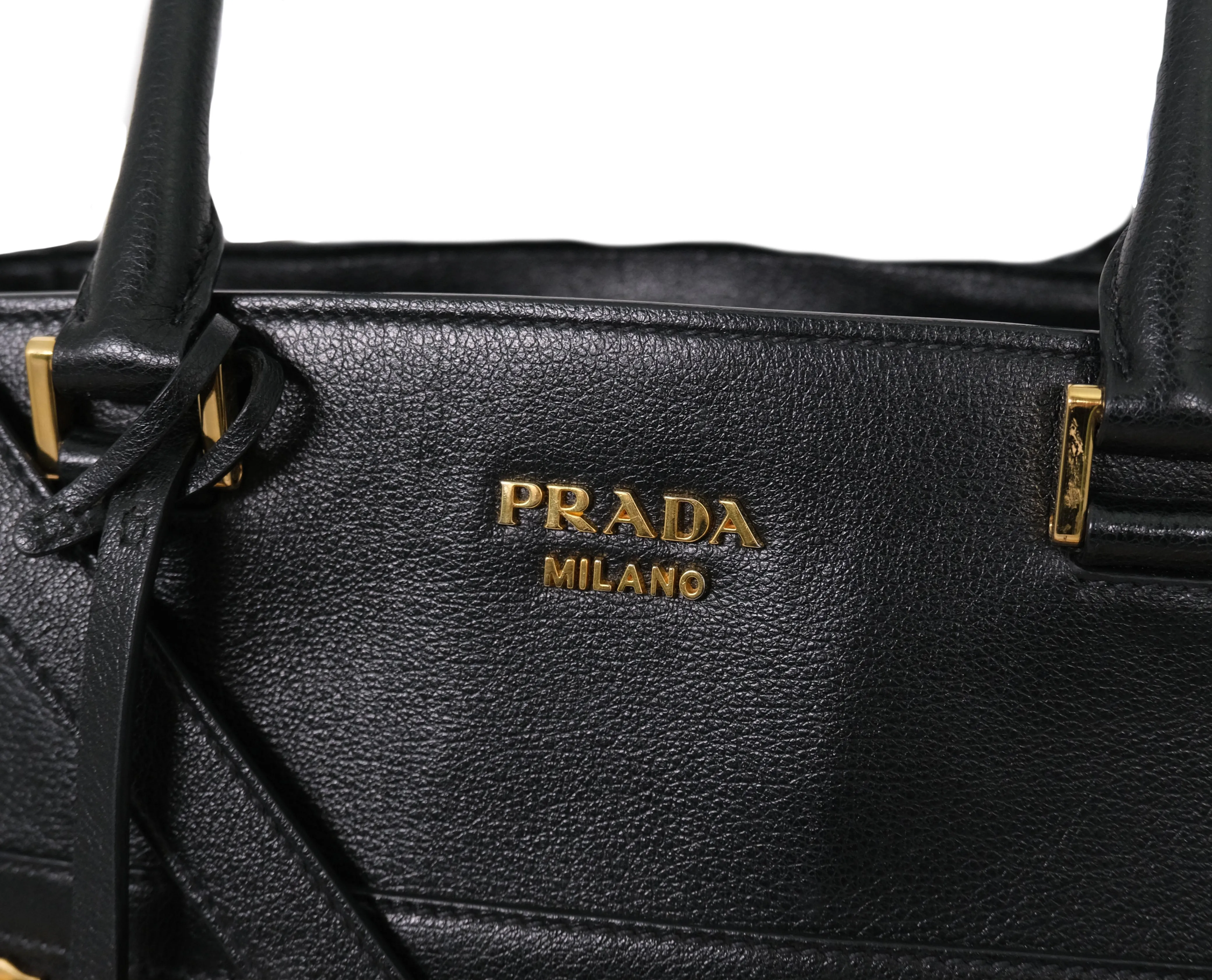 Black Vitello Daino Satchel