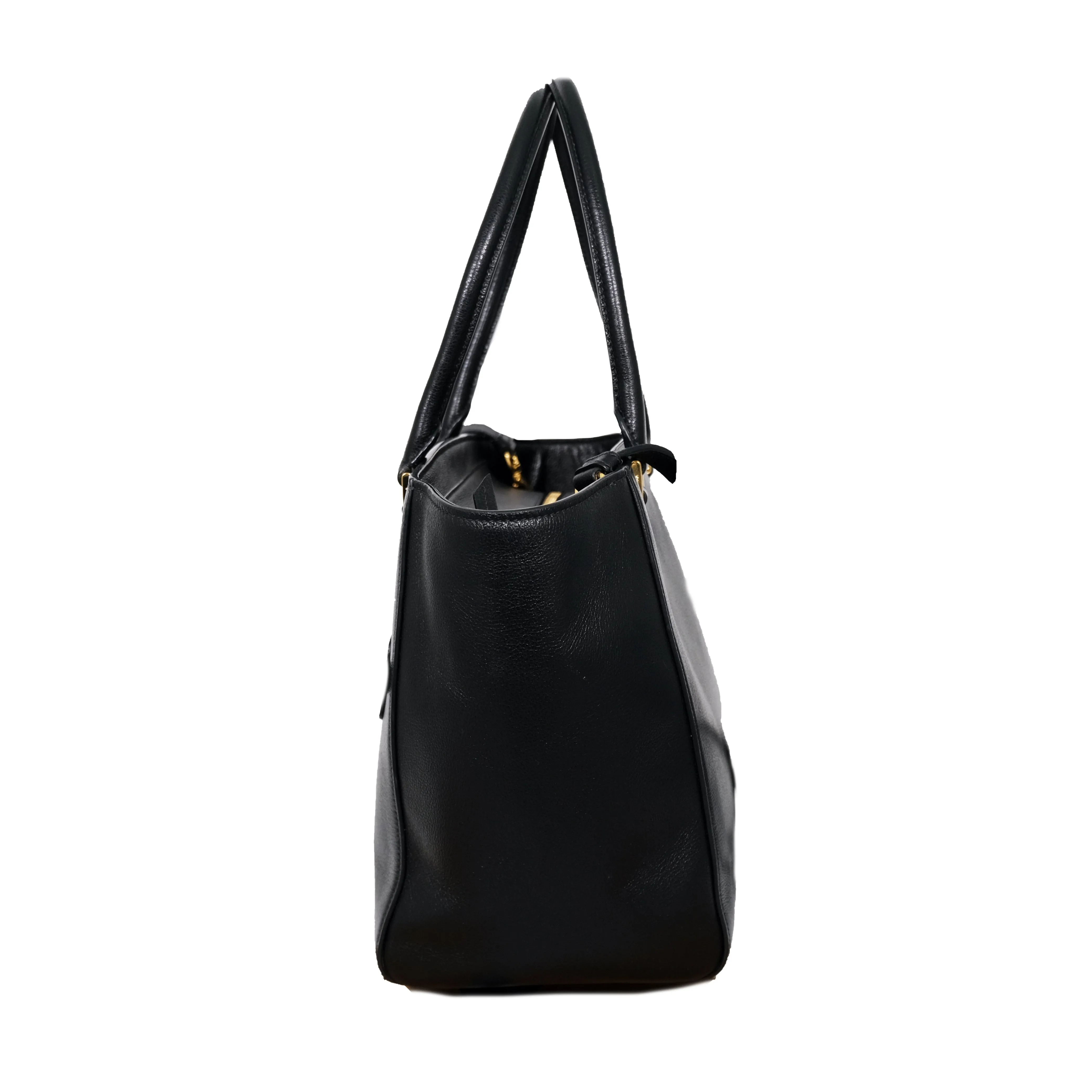 Black Vitello Daino Satchel