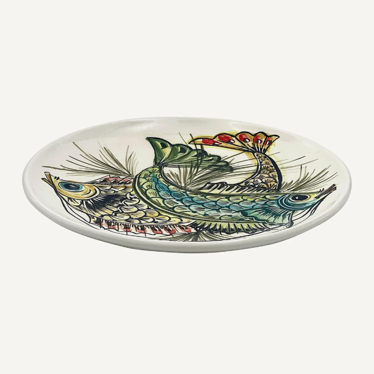 Blue Aldo Fish Charger Plate