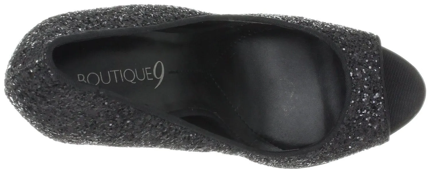 Boutique 9 Nosey3 Black Platform Pump  (Women)