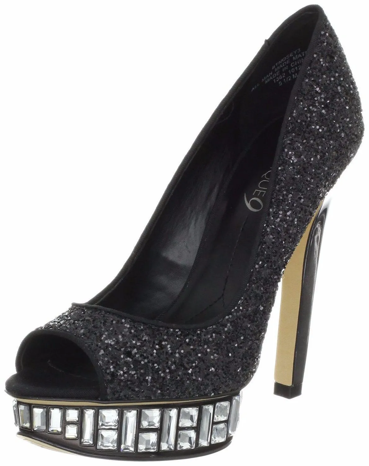 Boutique 9 Nosey3 Black Platform Pump  (Women)