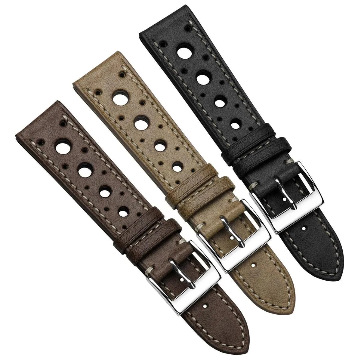 Boutsen Cavallo Racing Handmade Leather Watch Strap - Cacao