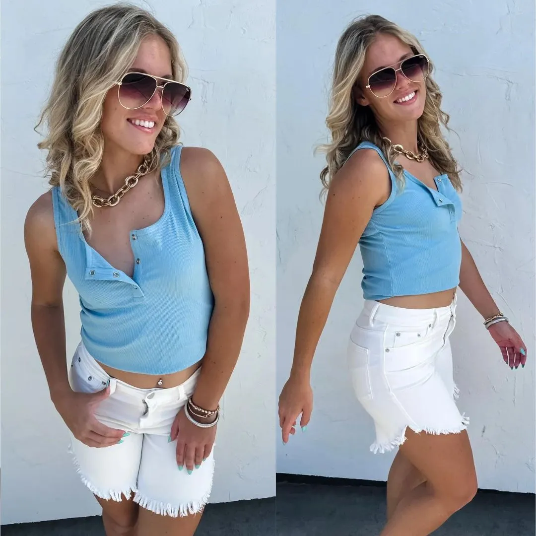 Brandee Snap Henley Tank Top Pre-Order