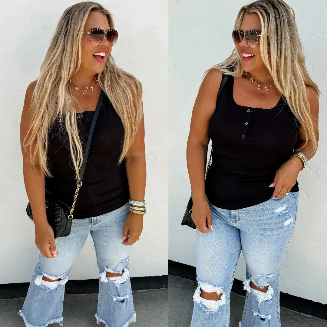 Brandee Snap Henley Tank Top Pre-Order