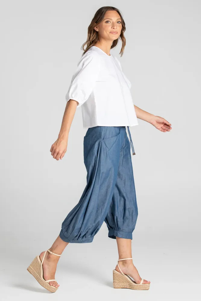 Chambray Blue Guru Pants By Boom Shankar