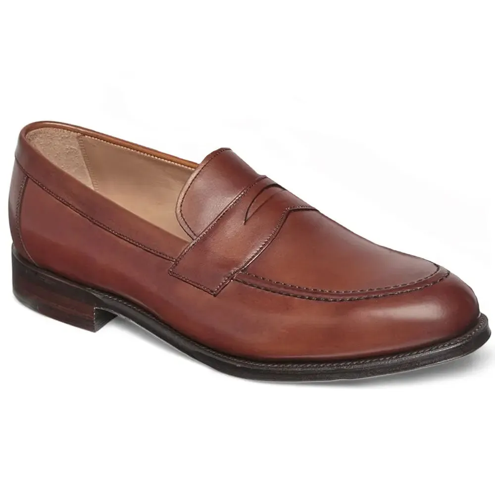 CHEANEY Shoes - Hadley Penny Loafer - Dark Leaf Calf