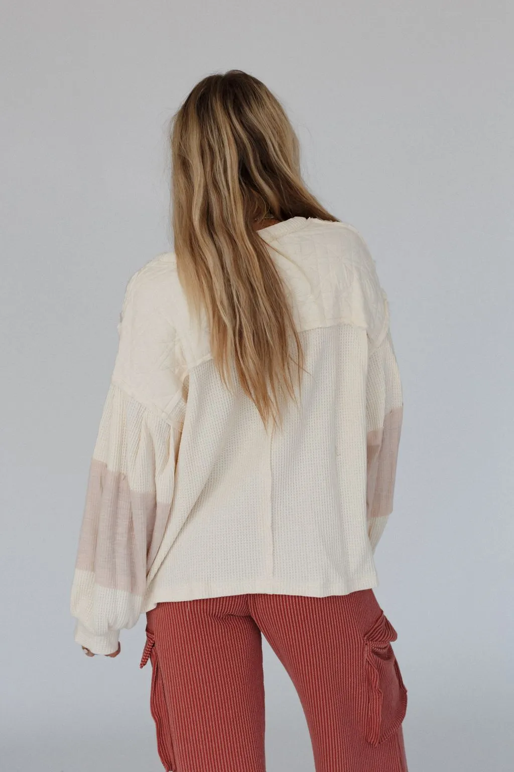 Cozy Oasis Multi Color Top - Cream