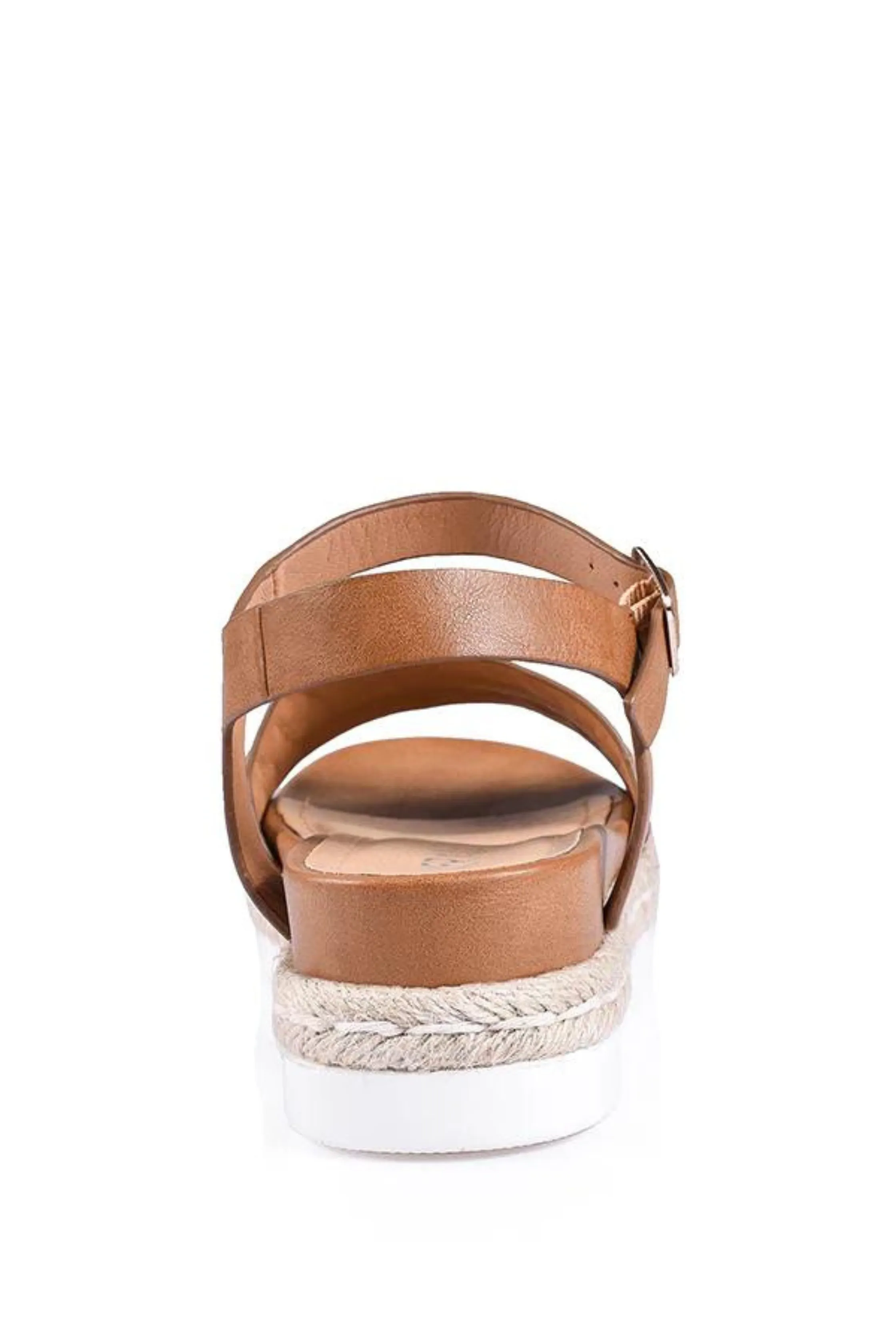 DISCO FOOTBED SANDALS - Tan Softee