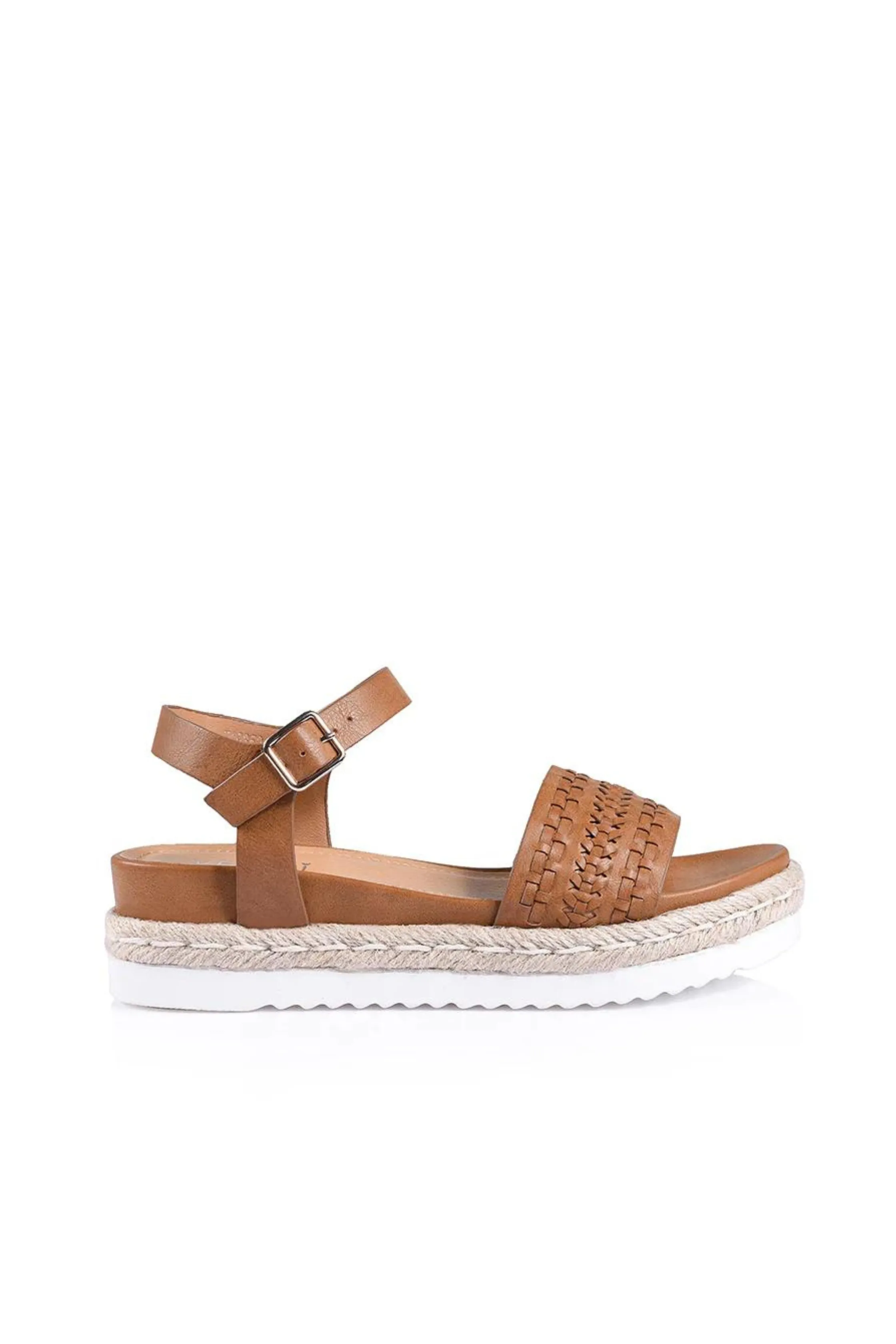 DISCO FOOTBED SANDALS - Tan Softee