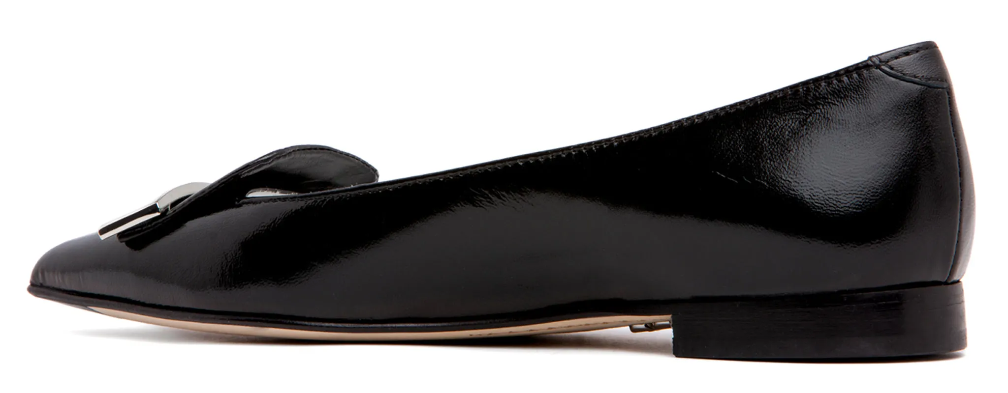 Fia Black Patent Leather Flat