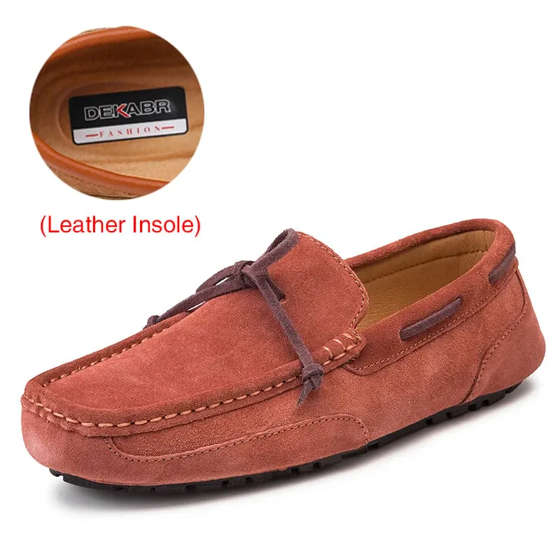 Genuine Leather Men Shoes Luxury Brand Casual Slip On Formal Loafers Men Moccasins Male Driving Shoes Warm Loafers