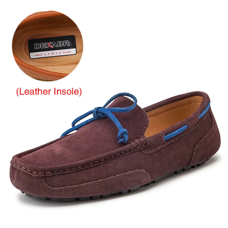 Genuine Leather Men Shoes Luxury Brand Casual Slip On Formal Loafers Men Moccasins Male Driving Shoes Warm Loafers