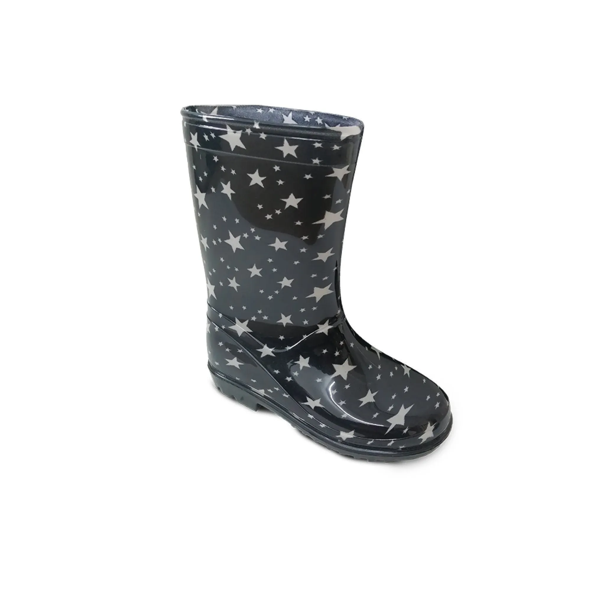 Girl's Rain Boot - Black Stars