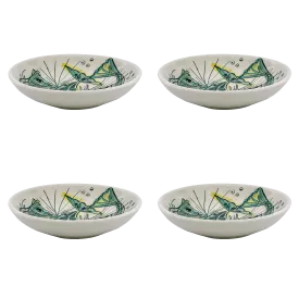 Green Aldo Fish Pasta Bowls (Set of 4)