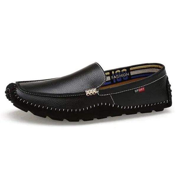 Italian Genuine Leather Designer Slip On Loafer Shoes