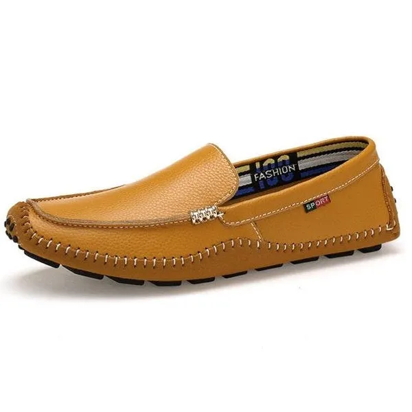 Italian Genuine Leather Designer Slip On Loafer Shoes