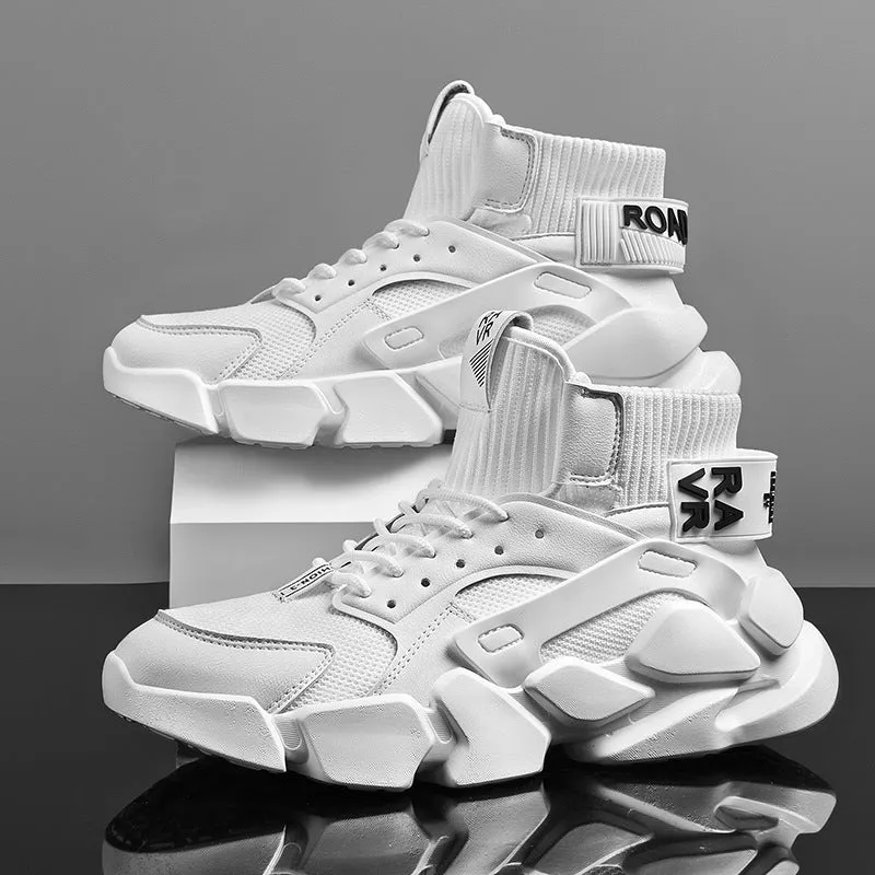 Large Size High Top Basketball Shoes Men Korean Version Of The Trend