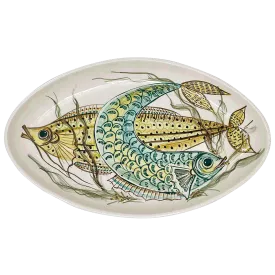 Large Yellow Aldo Fish Oval Platter