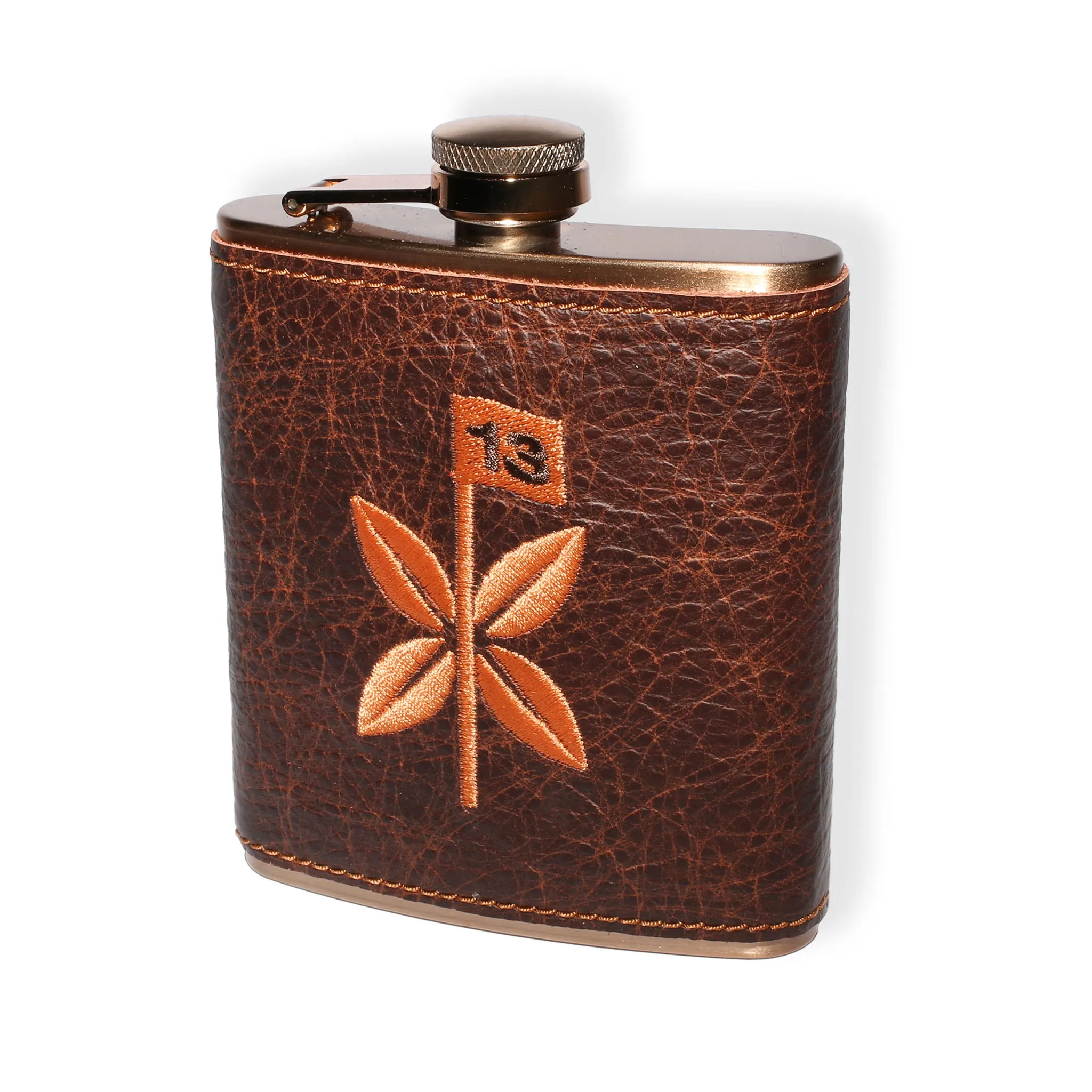 Leather Wrapped Copper Flask- All Logos