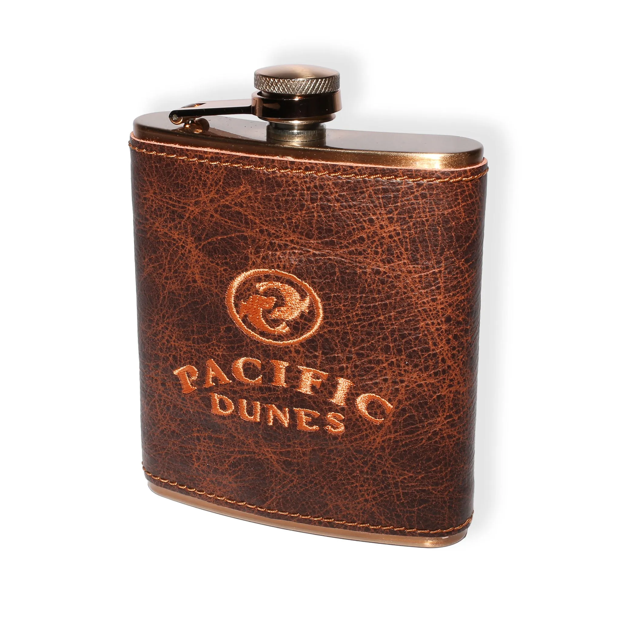 Leather Wrapped Copper Flask- All Logos