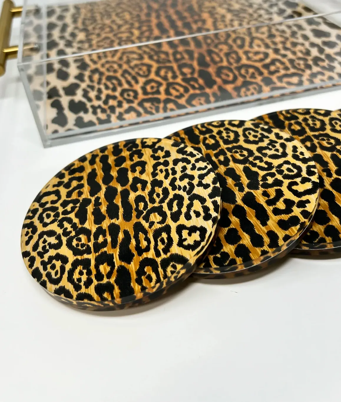 Leopard Print Coasters | Set of 2