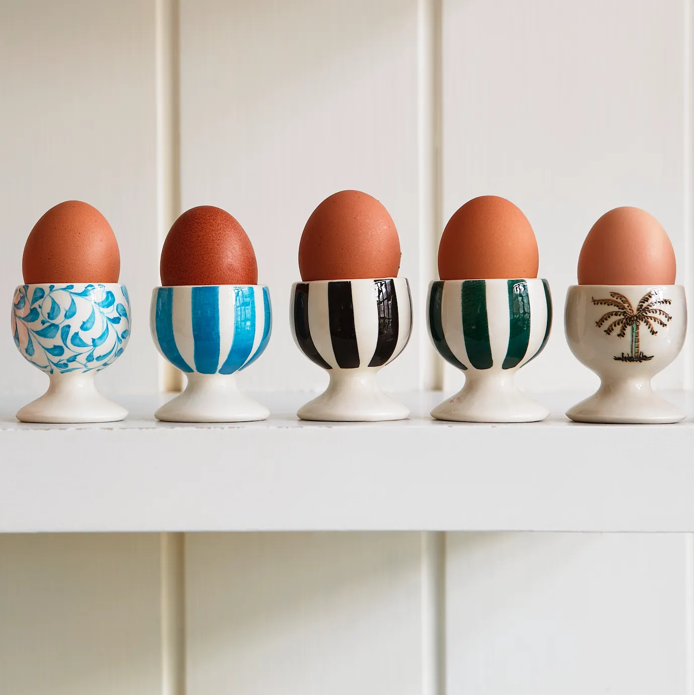 Light Blue Scroll Egg Cup