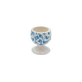 Light Blue Scroll Egg Cup