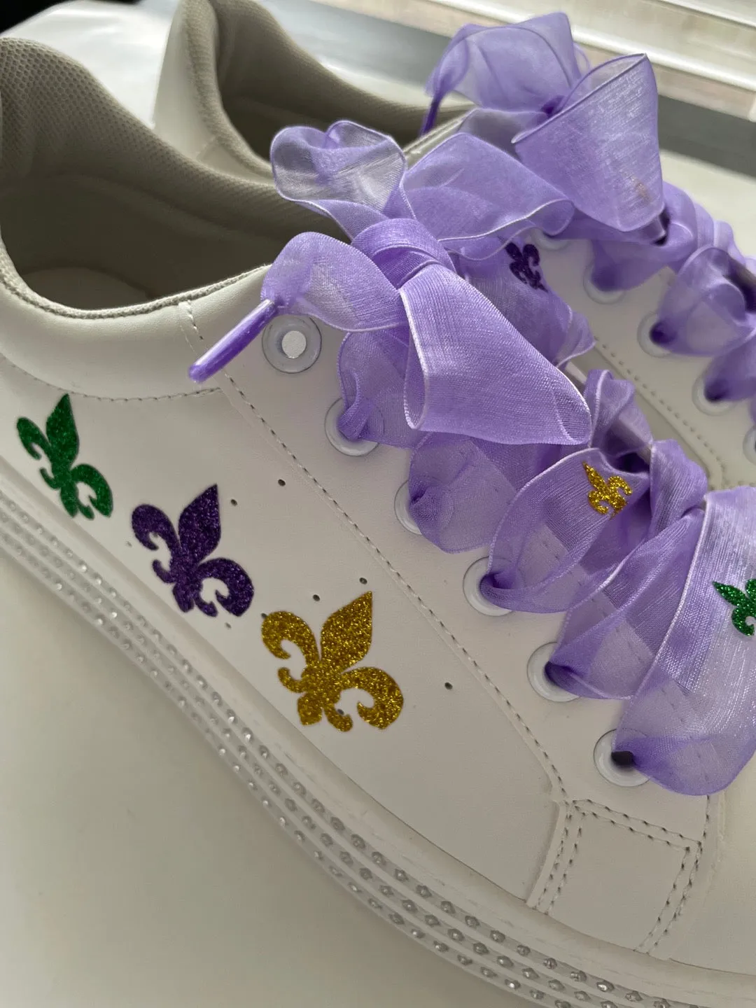 Mardi gras Rhinestone Platform Sneakers