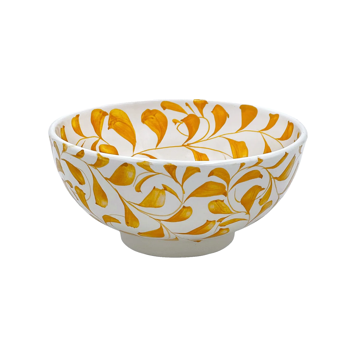 Medium Yellow Scroll Bowl