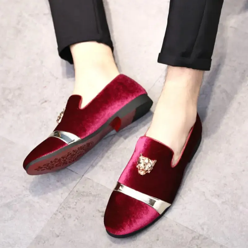 Men's Red bottom Suede Loafers