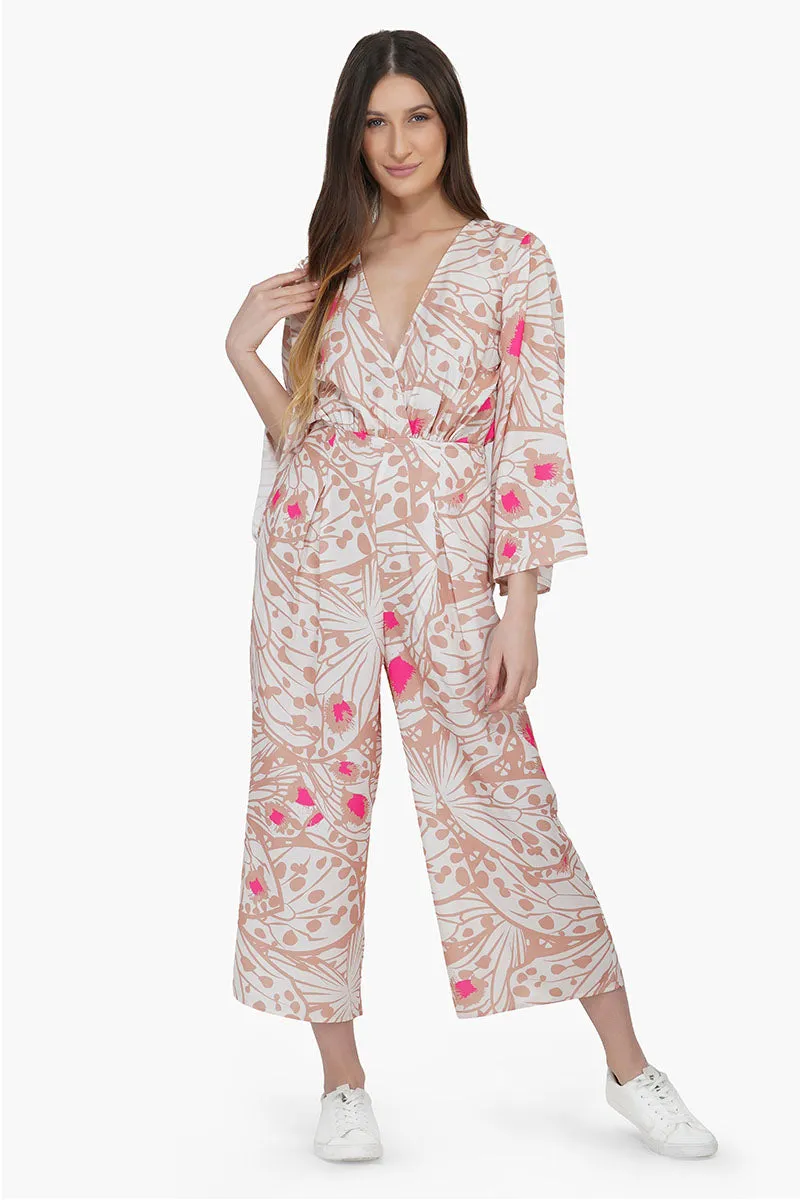 Misty Rose Butterfly Jumpsuit