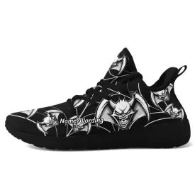 Personalized Halloween Sneakers, Custom Pumpkin, Skull Shoes, Breathable Walking Shoes