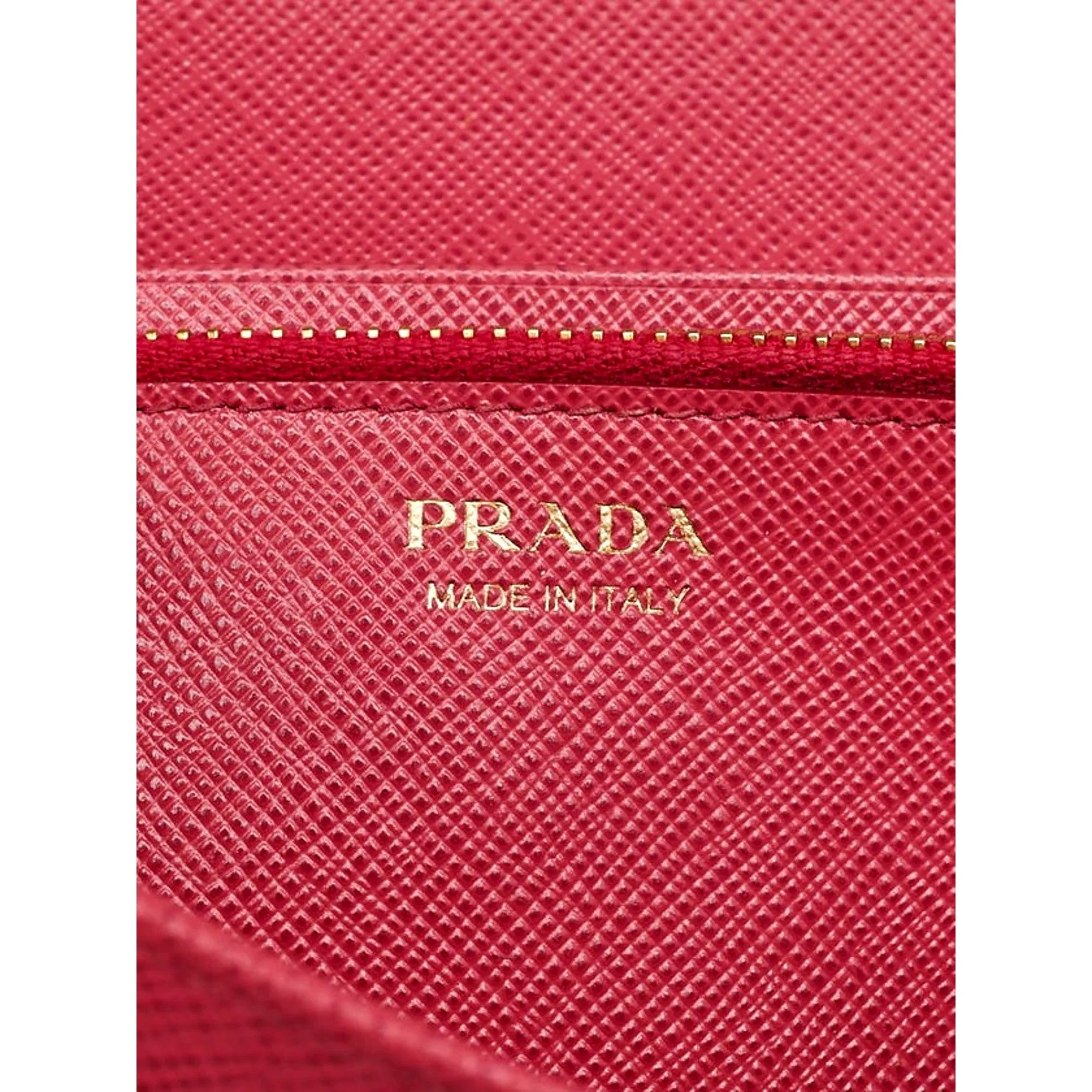 Prada Continental Flap Wallet With Detachable Chain Card Case Peonia Begonia Pink