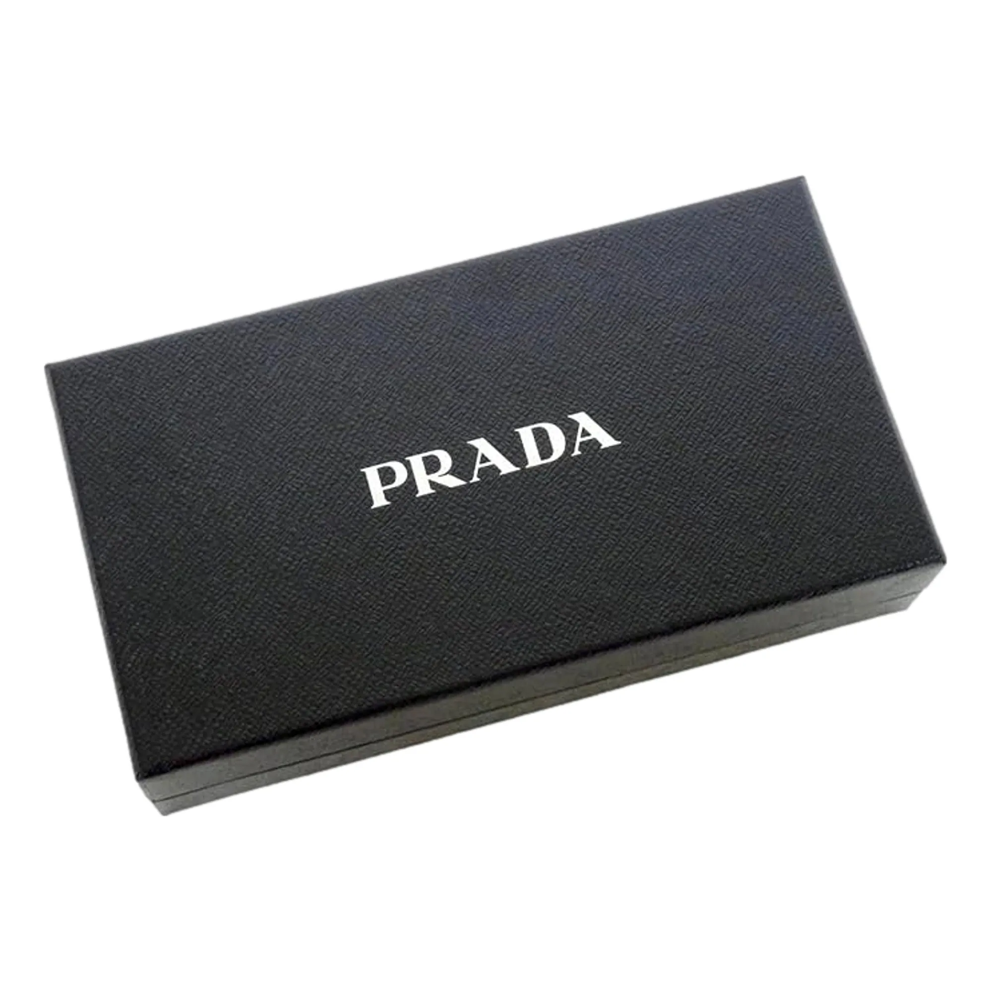 Prada Continental Zip-Around Wallet Saffiano Leather Argilla Grey