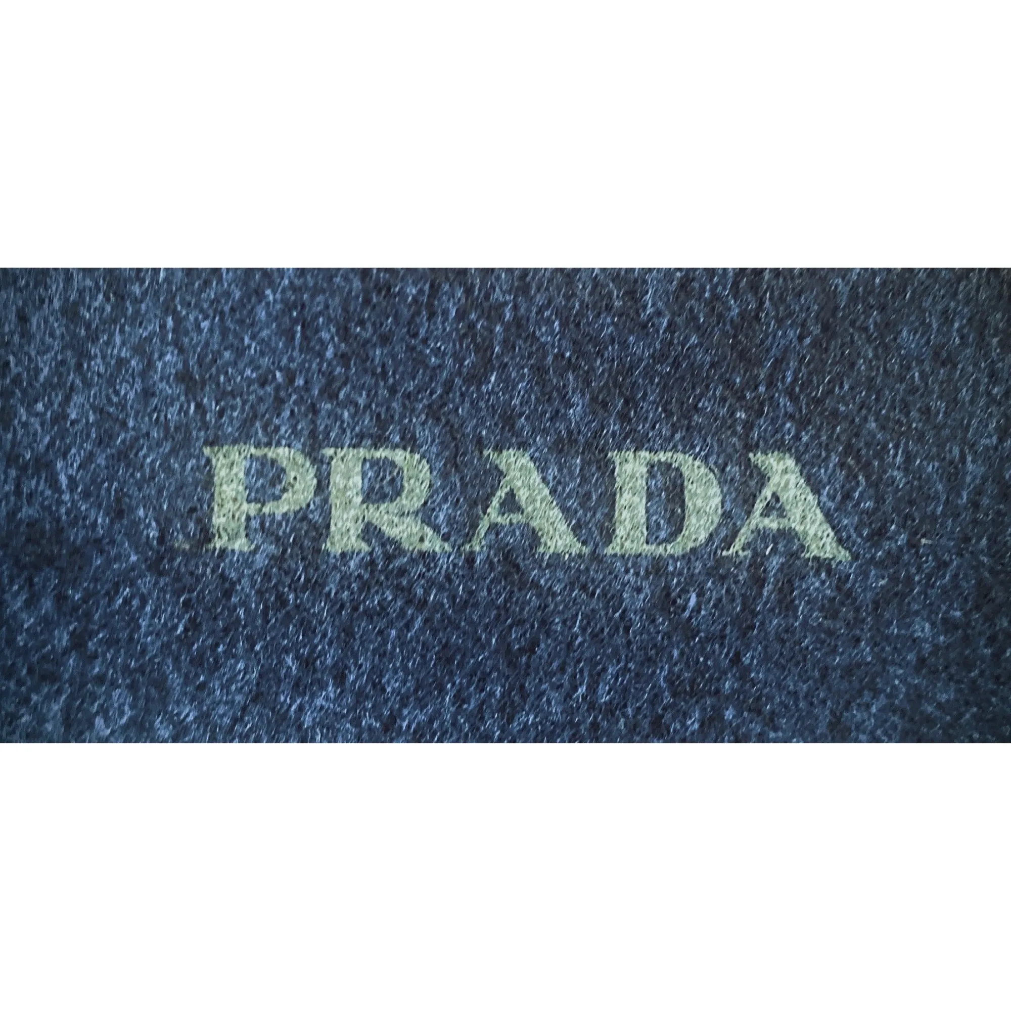 Prada Logo Navy Velour Designer Dust Bag Pouch Extra Small