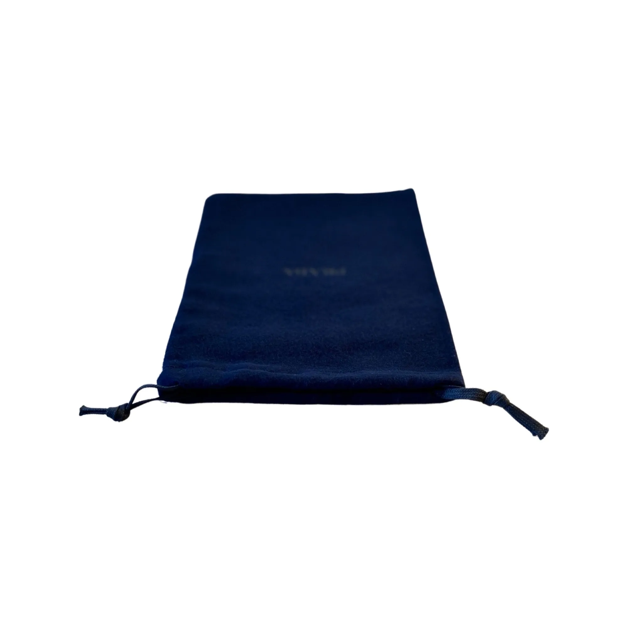 Prada Logo Navy Velour Designer Dust Bag Pouch Extra Small