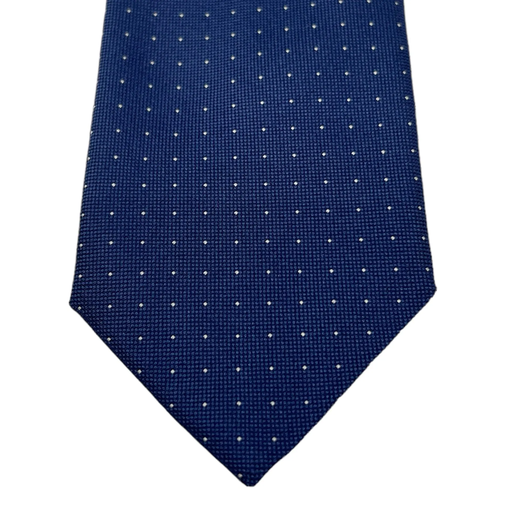 PRADA Pin-Dot Silk Tie - Blue, New w/Out Tags