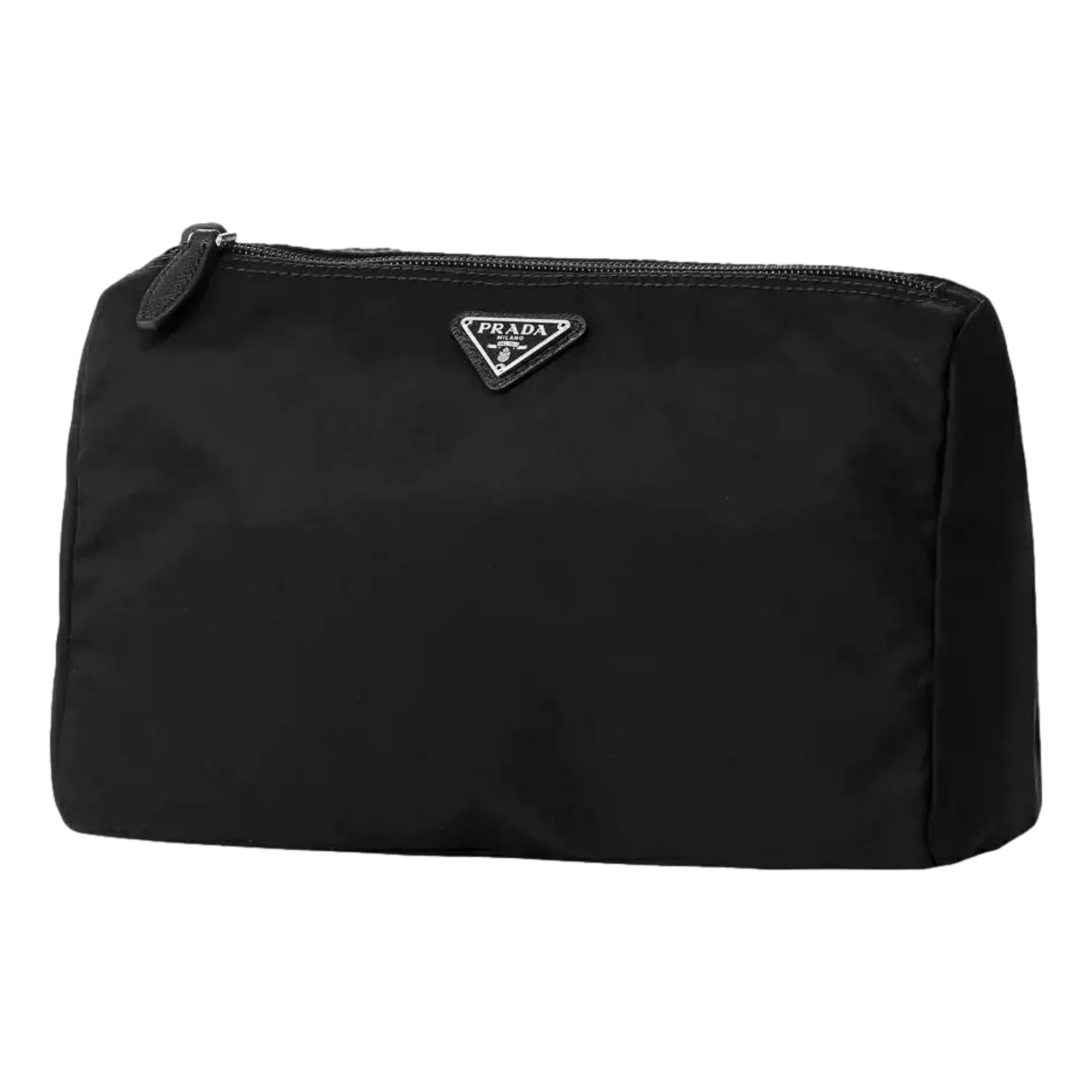 Prada Re-Nylon Necessaire Tessuto Nylon Nero Black Large Pouch Clutch Bag