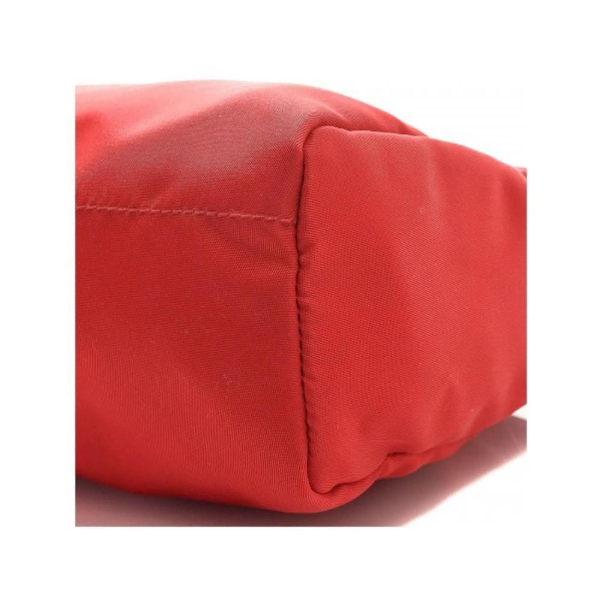 Prada Re-Nylon Triangle Rosso Red Small Cosmetic Pouch Clutch Bag