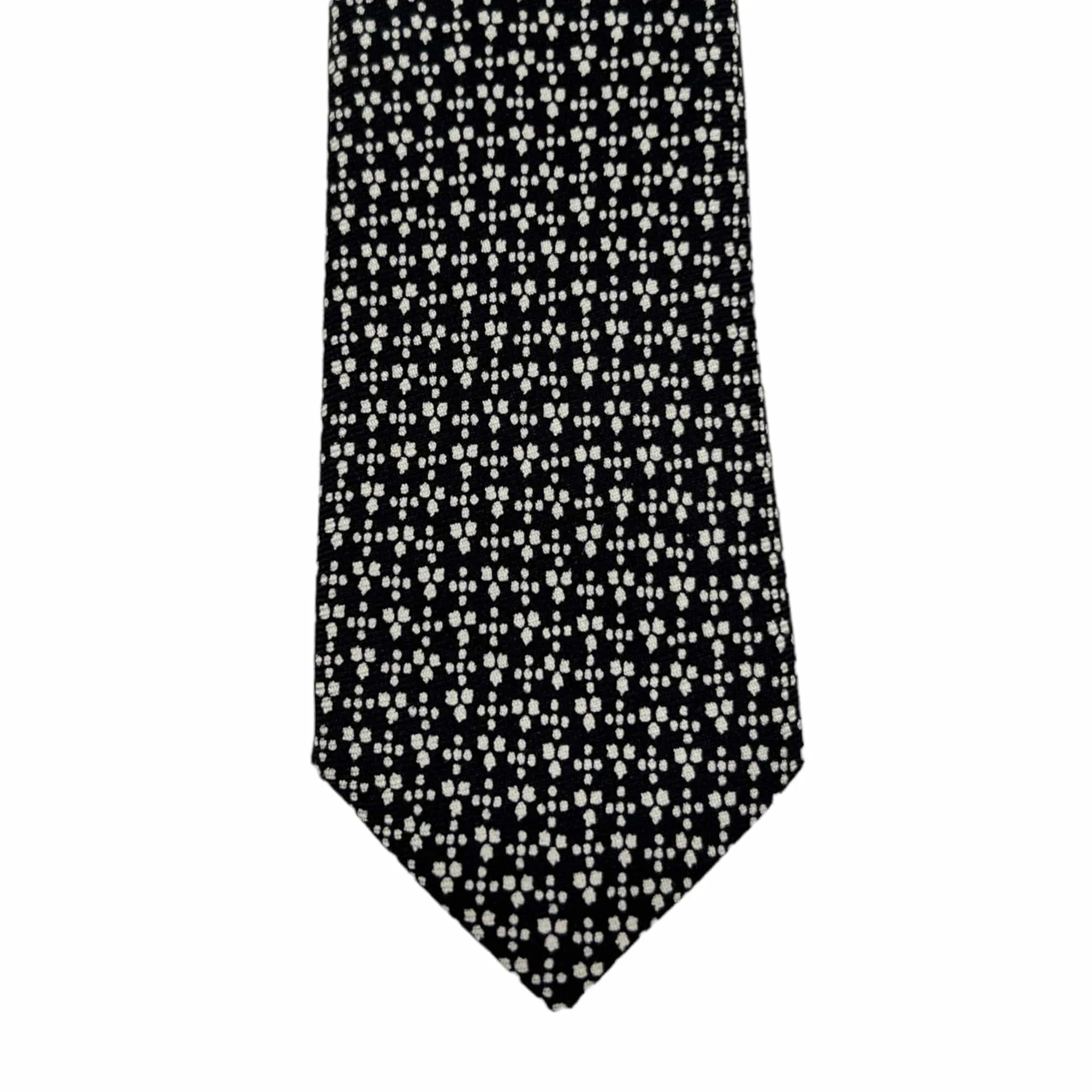 PRADA Silk Print Tie - Black & White