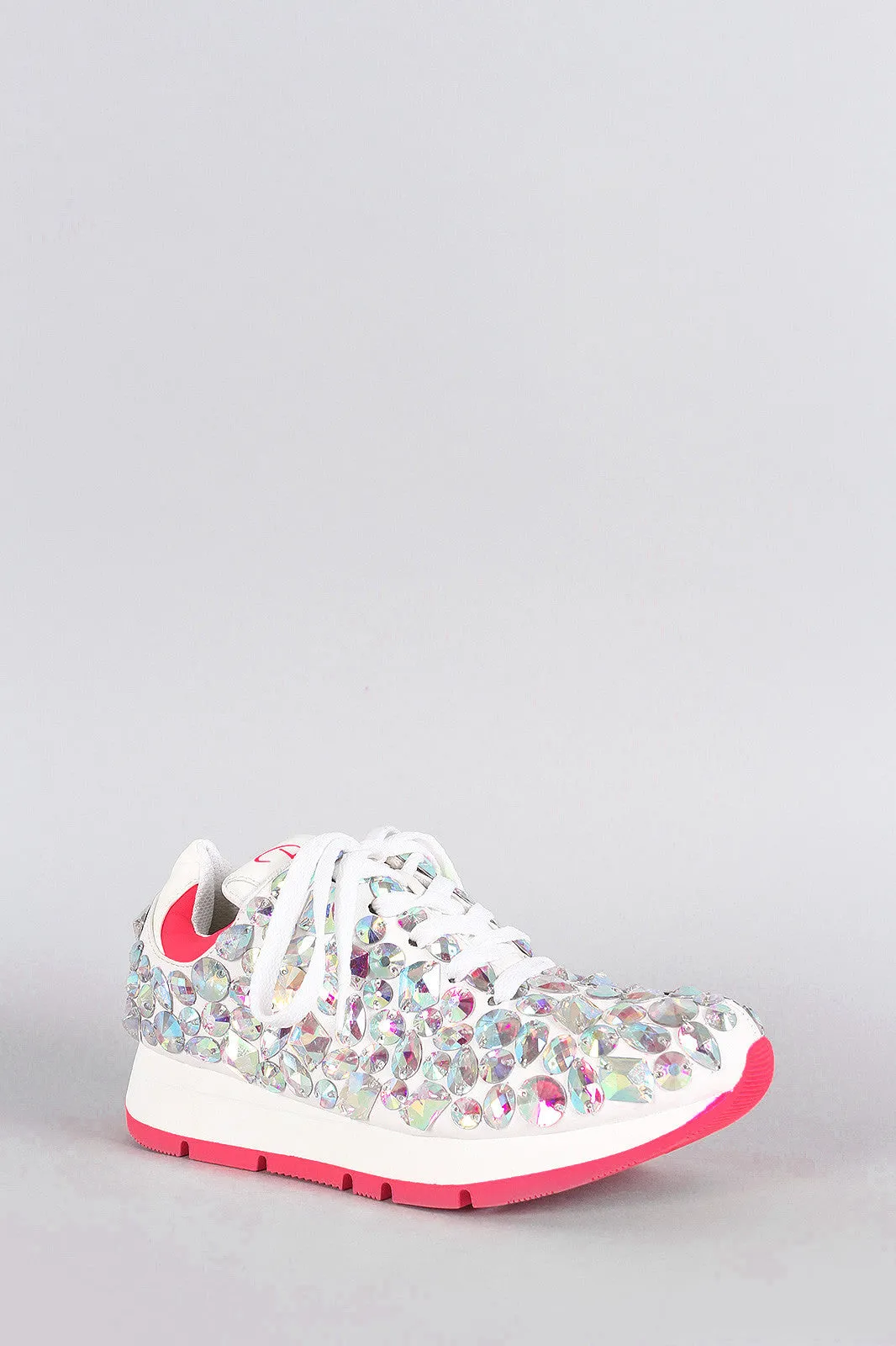 Privileged Jeweled Lace Up Sneaker