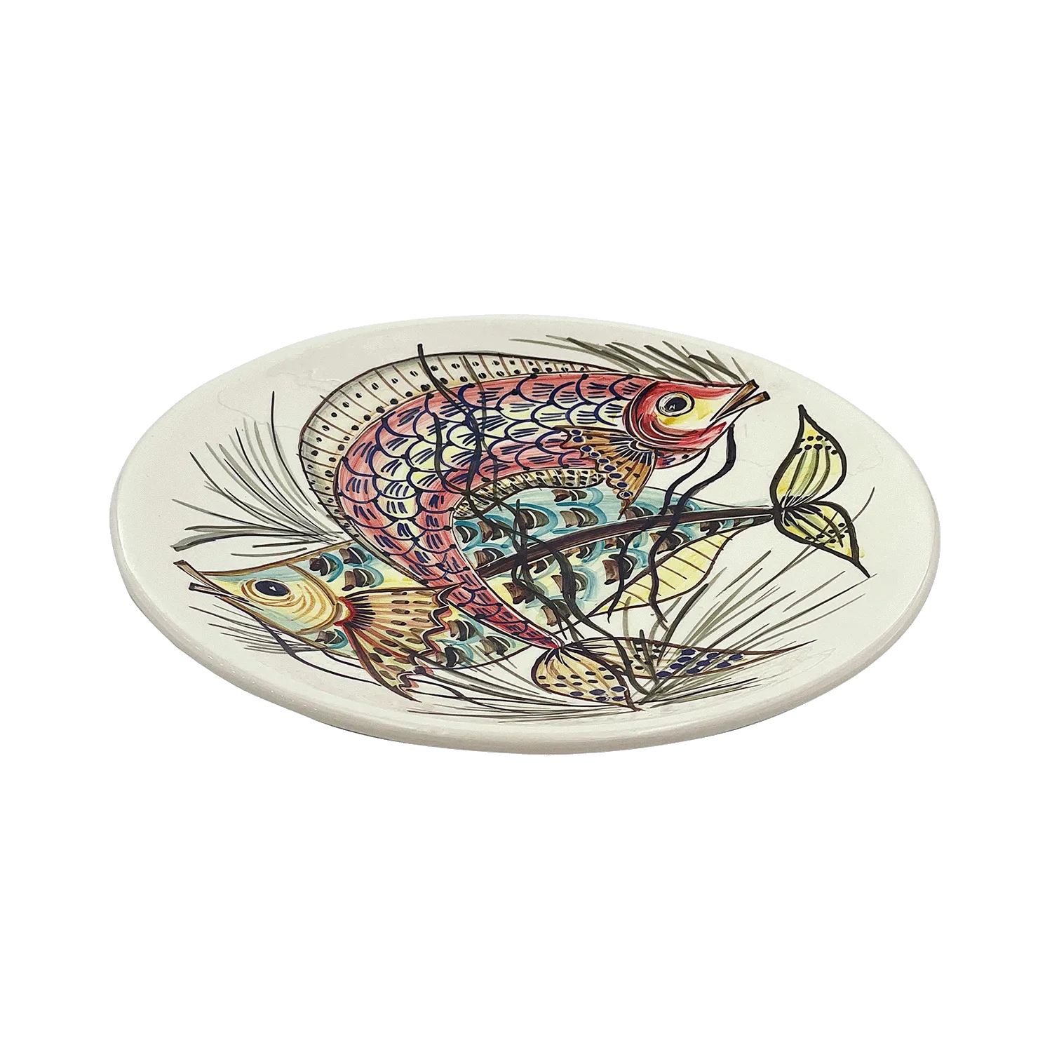 Red Aldo Fish Dinner Plate