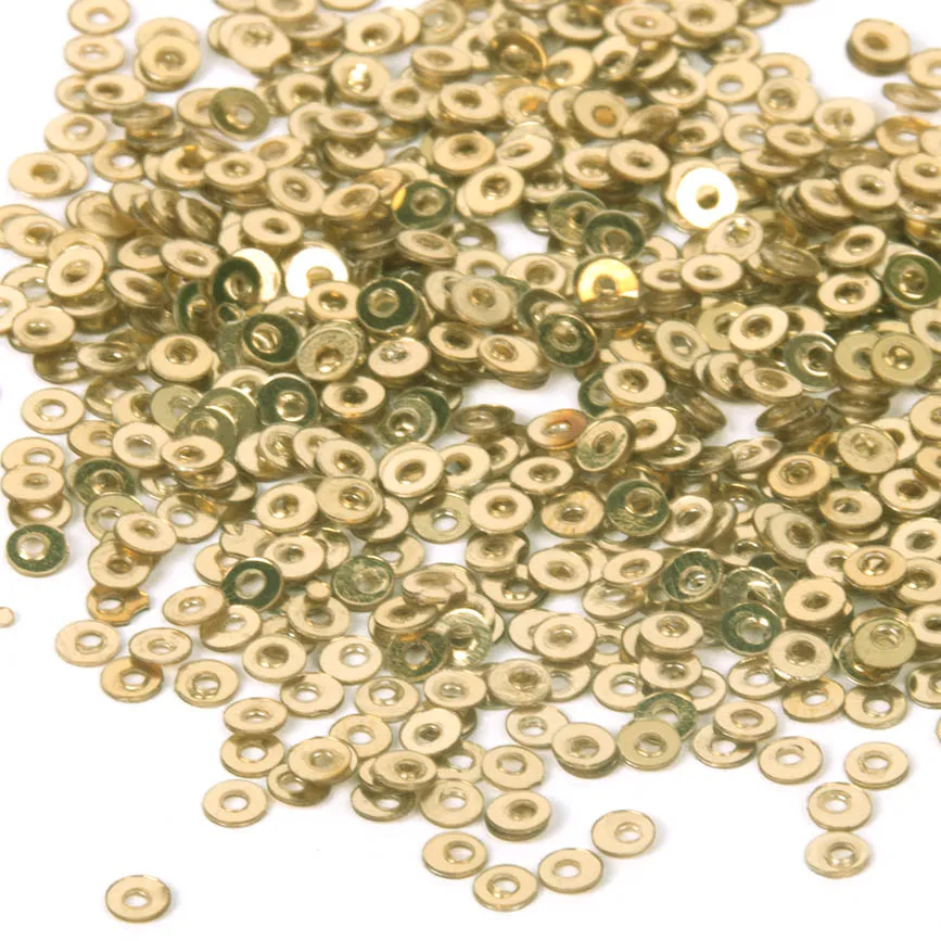 Sequins - Flat - Circle - 2mm - Bronze / Gold (S8)