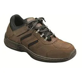 Shreveport Men's Hiking Sneakers - Tie-less Lace - Diabetic Shoes - Brown