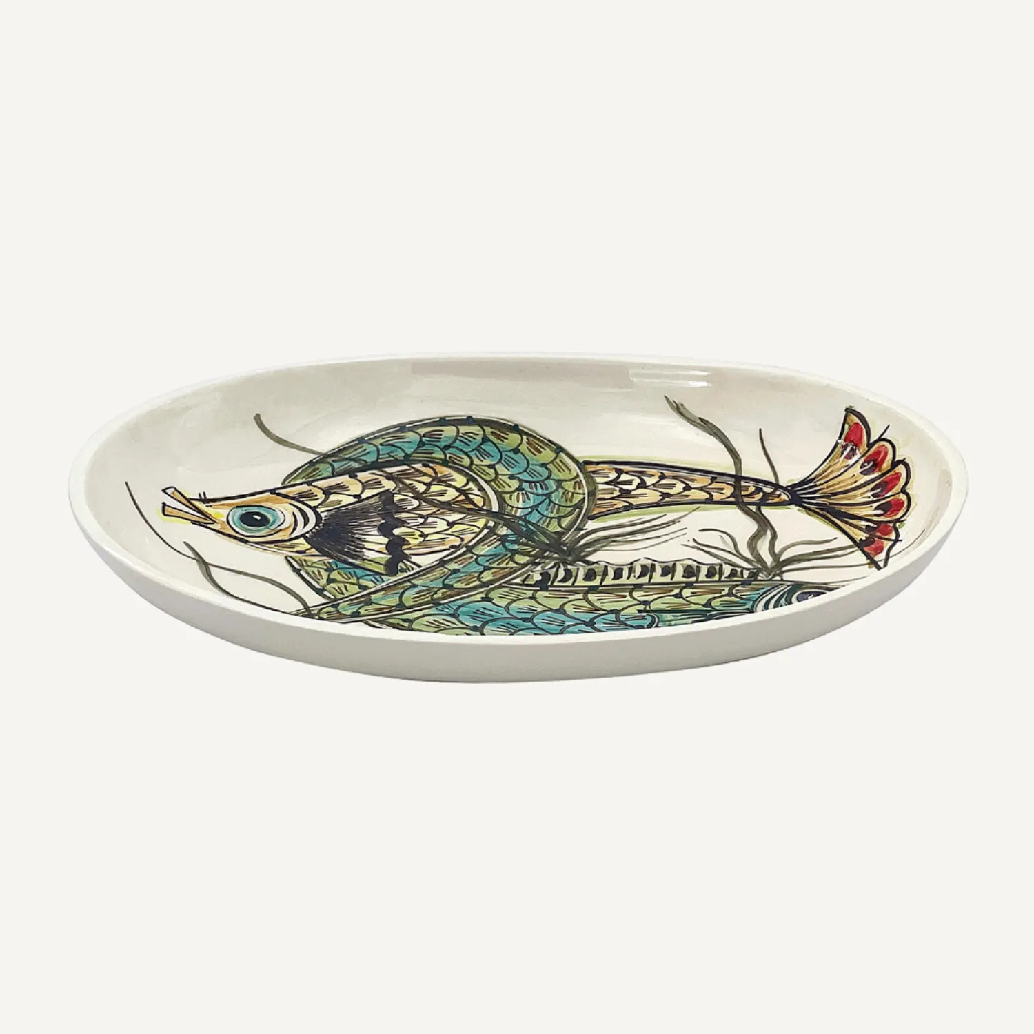 Small Blue Aldo Fish Oval Platter