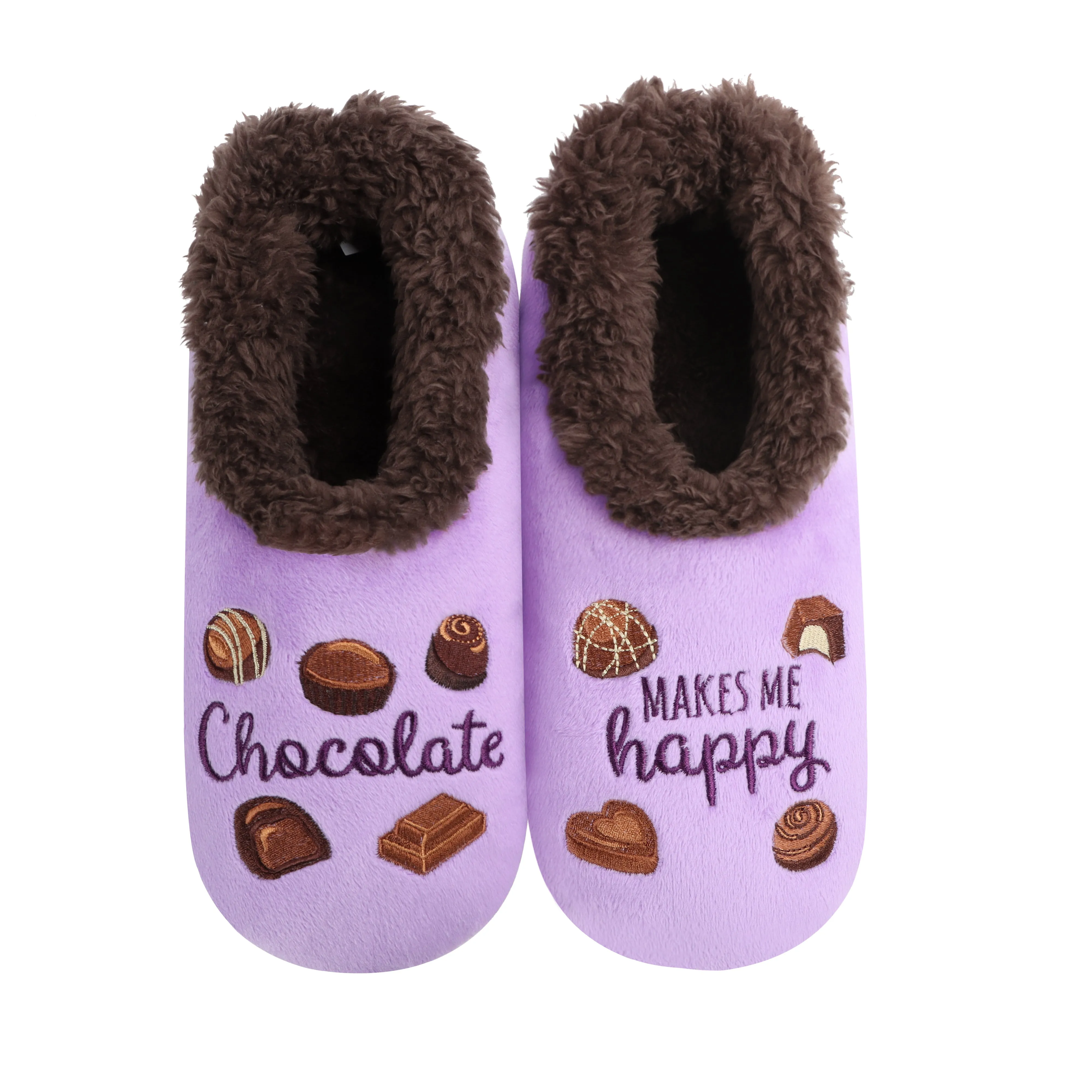 Snoozies! Slippers - Chocolate Makes Me Happy